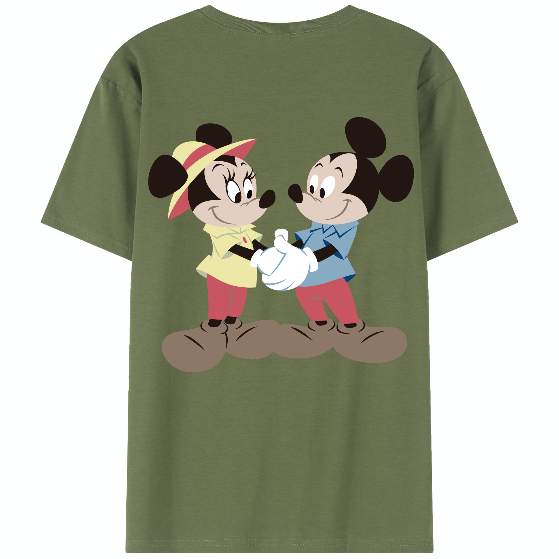 （画像用） ミッキーマウス Mickey Mouse 綿100％半袖Tシャツ（背面プリント）